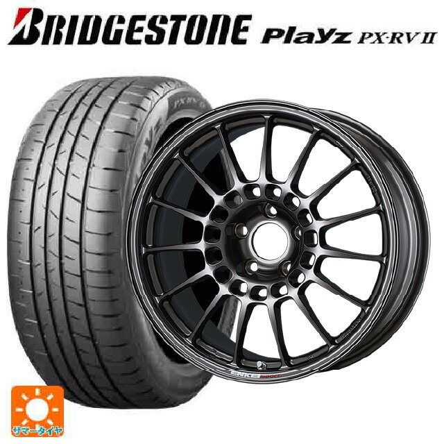 【5/9 20時〜 最大3万円OFFクーポン】215/45R18 93W XL ブリヂストン プレイズ PX-RV2 正規品 # エンケイ エンケイスポーツ RC-T5 Dark Silver 18-8J 国産車用 サマータイヤホイール4本セット