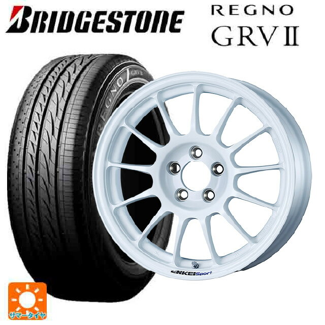 【最大3万円OFFクーポン 5/16 1:59迄】205/60R16 92H ブリヂストン レグノ GRV2 正規品(限定) エンケイ エンケイスポーツ RC-T5 White 16-6.5J 国産車用 サマータイヤホイール4本セット