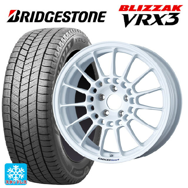 225/40R18 88Q ブリヂストン ブリザック VRX3 正規品 # エンケイ エンケイスポーツ RC-T5 White 18-8J 国産車用 スタッドレスタイヤホイール4本セット