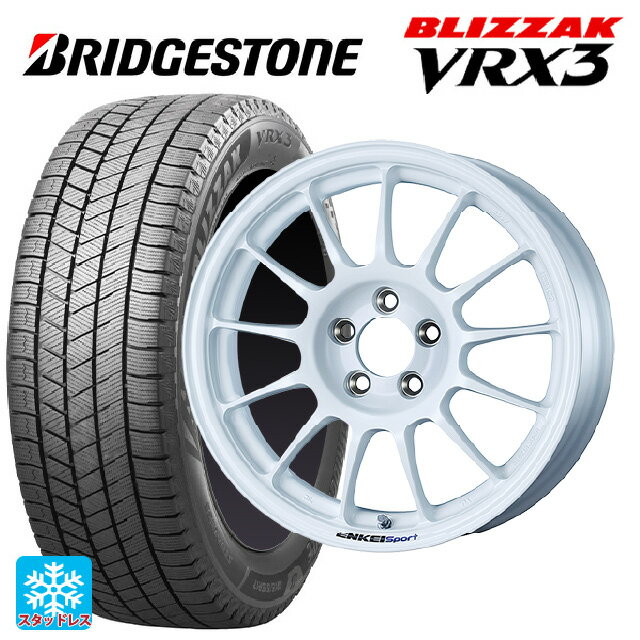 195/60R16 89Q ブリヂストン ブリザック VRX3 正規品 # エンケイ エンケイスポーツ RC-T5 White 16-6.5J 国産車用 スタッドレスタイヤホイール4本セット