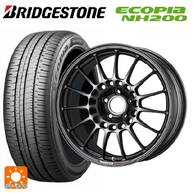 【6/22 20時〜 全品P5倍＆クーポン】205/60R16 92H ブリヂストン エコピア NH200 正規品 # エンケイ エンケイスポーツ RC-T5 Dark Silver 16-6.5J 国産車用 サマータイヤホイール4本セット
