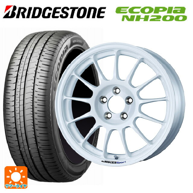 205/60R16 92H ブリヂストン エコピア NH200 正規品 # エンケイ エンケイスポーツ RC-T5 White 16-6.5J 国産車用 サマータイヤホイール4本セット