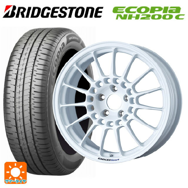 195/45R17 81W ブリヂストン エコピア NH200C 正規品 # エンケイ エンケイスポーツ RC-T5 White 17-7J 国産車用 サマータイヤホイール4本セット