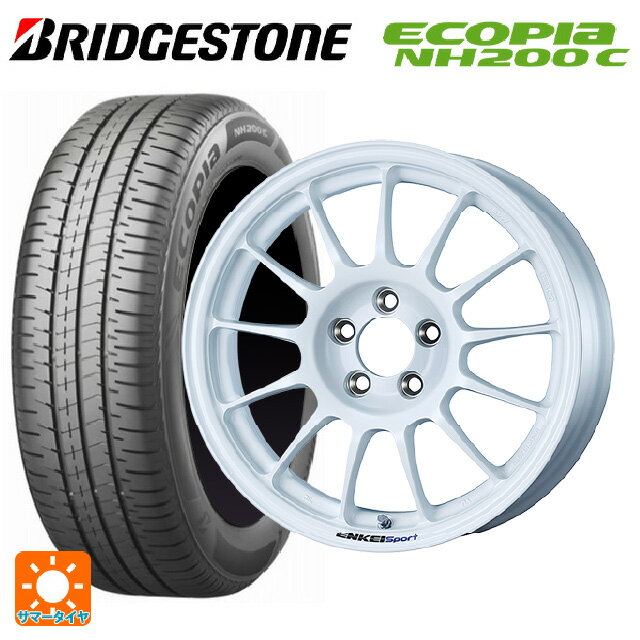 185/60R15 84H ブリヂストン エコピア NH200C 正規品 エンケイ エンケイスポーツ RC-T5 White 15-6J 国産車用 サマータイヤホイール4本セット