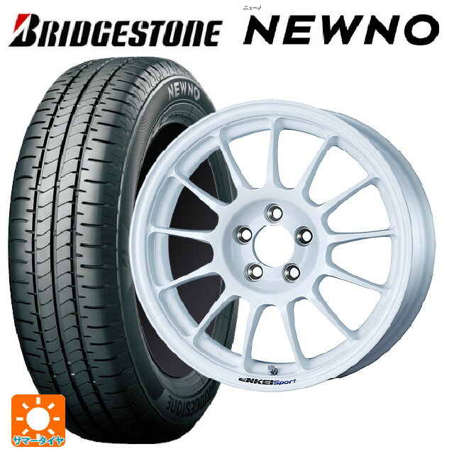 【6/15〜16限定 全品P5倍＆クーポン】205/55R16 91V ブリヂストン ニューノ 正規品 # エンケイ エンケイスポーツ RC-T5 White 16-6.5J 国産車用 サマータイヤホイール4本セット