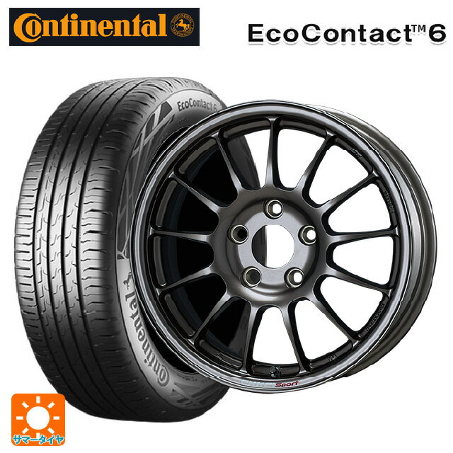 205/55R16 94V XL コンチネンタル エココンタクト 6 正規品 エンケイ エンケイスポーツ RC-T5 Dark Silver 16-6.5J 国産車用 サマータイヤホイール4本セット