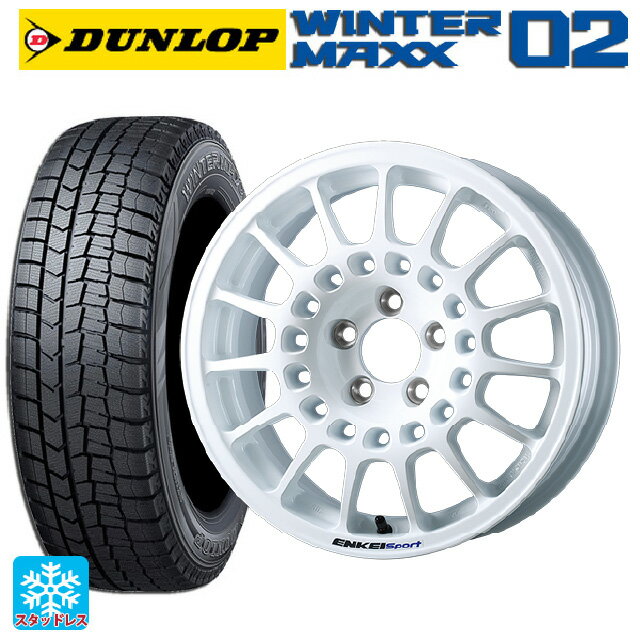 【最大3万円OFFクーポン 5/16 1:59迄】205/65R15 94Q ダンロップ ウィンターマックス 02(WM02) エンケイ エンケイスポーツ RC-G5 White 15-6.5J 国産車用 スタッドレスタイヤホイール4本セット