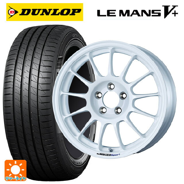 【6/22 20時〜 全品P5倍＆クーポン】195/60R16 89H ダンロップ ルマン5プラス(ルマン5+) エンケイ エンケイスポーツ RC-T5 White 16-6.5J 国産車用 サマータイヤホイール4本セット