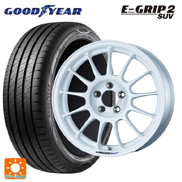 【最大3万円OFFクーポン 5/16 1:59迄】215/65R16 98V グッドイヤー エフィシェントグリップ 2 SUV エンケイ エンケイスポーツ RC-T5 White 16-6.5J 国産車用 サマータイヤホイール4本セット