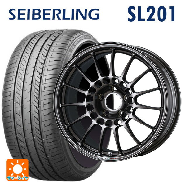 225/55R18 98V セイバーリング セイバーリング SL201(ブリヂストン工場生産） # エンケイ エンケイスポーツ RC-T5 Dark Silver 18-8J 国産車用 サマータイヤホイール4本セット