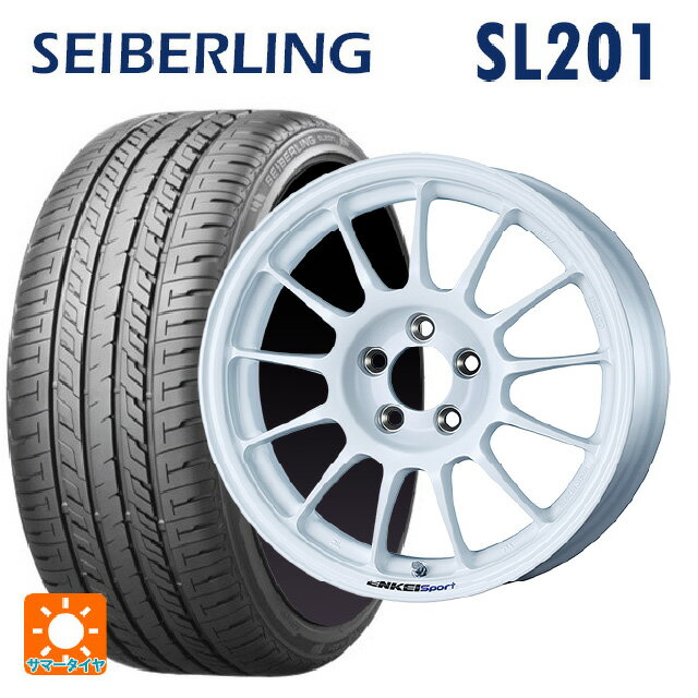 【6/11 1:59迄 全品ポイント5倍】205/50R16 87V セイバーリング セイバーリング SL201(ブリヂストン工場生産） エンケイ エンケイスポーツ RC-T5 White 16-6.5J 国産車用 サマータイヤホイール4本セット
