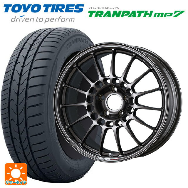 【6/22 20時〜 全品P5倍＆クーポン】215/60R16 95H トーヨー トランパス MP7 エンケイ エンケイスポーツ RC-T5 Dark Silver 16-6.5J 国産車用 サマータイヤホイール4本セット