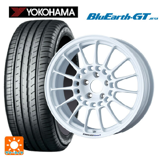 【最大3万円OFFクーポン 5/16 1:59迄】215/50R17 95W XL ヨコハマ ブルーアースGT AE51 エンケイ エンケイスポーツ RC-T5 White 17-7J 国産車用 サマータイヤホイール4本セット