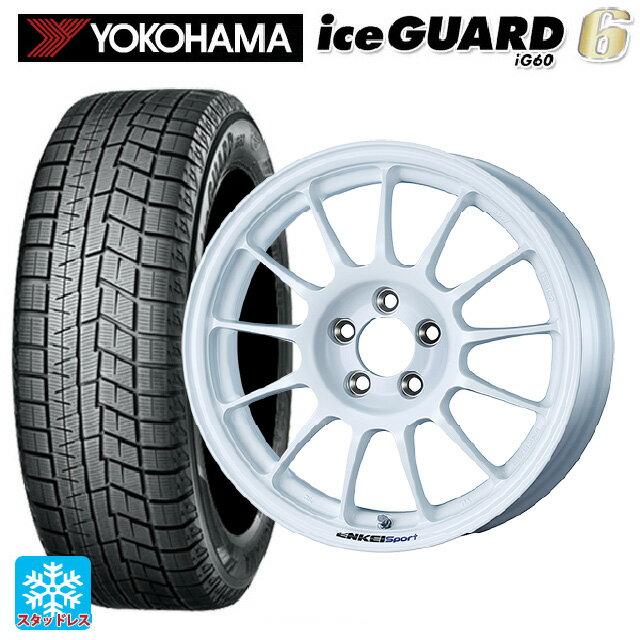 2024年製 185/60R15 84Q ヨコハマ アイスガード6(IG60) エンケイ エンケイスポーツ RC-T5 White 15-6J 国産車用 スタッドレスタイヤホイール4本セット