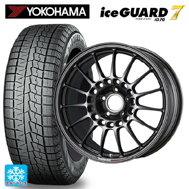 【最大3万円OFFクーポン 5/16 1:59迄】225/60R17 99Q ヨコハマ アイスガード7(IG70) エンケイ エンケイスポーツ RC-T5 Dark Silver 17-7J 国産車用 スタッドレスタイヤホイール4本セット