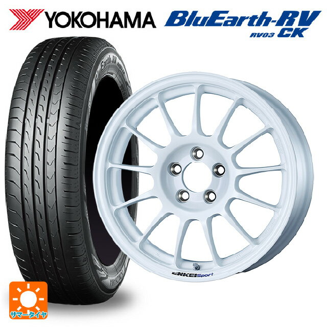 165/65R15 81S ヨコハマ ブルーアース RV03CK エンケイ エンケイスポーツ RC-T5 White 15-6J 国産車用 サマータイヤホイール4本セット