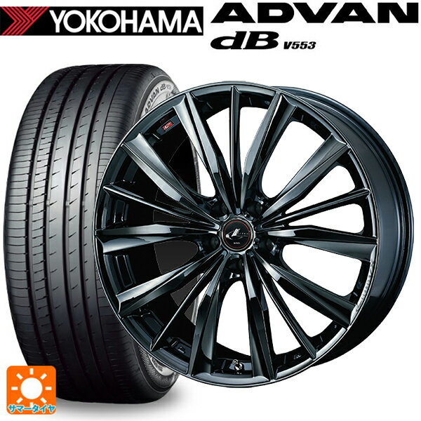 スバル レヴォーグ(VN系)用 225/45R18 95W XL ヨコハマ アドバンデシベル V553 レオニス VX BMC1 新品サマータイヤホイール 4本セット