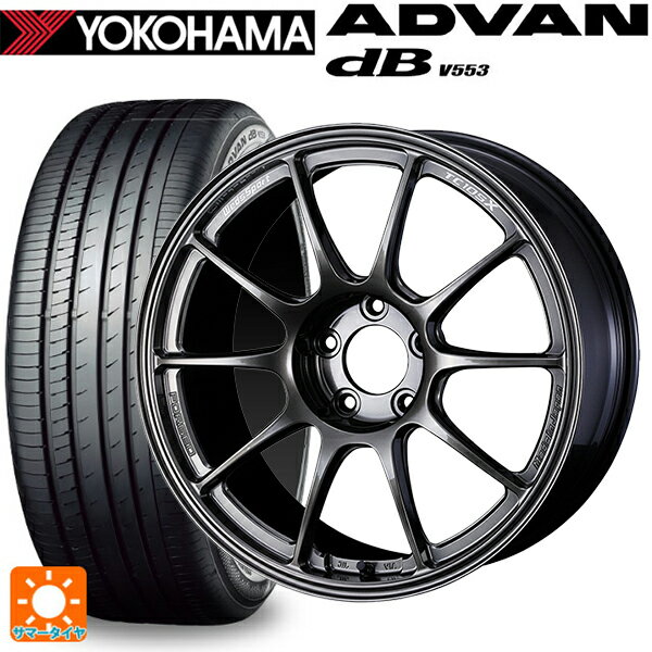 【6/20限定 全品P5倍＆クーポン】245/40R18 97Y XL ヨコハマ アドバンデシベル V553 正規品 ウェッズ ウェッズスポーツ TC105X フォージド EJ-TITAN 18-8.5J 国産車用 サマータイヤホイール4本セット