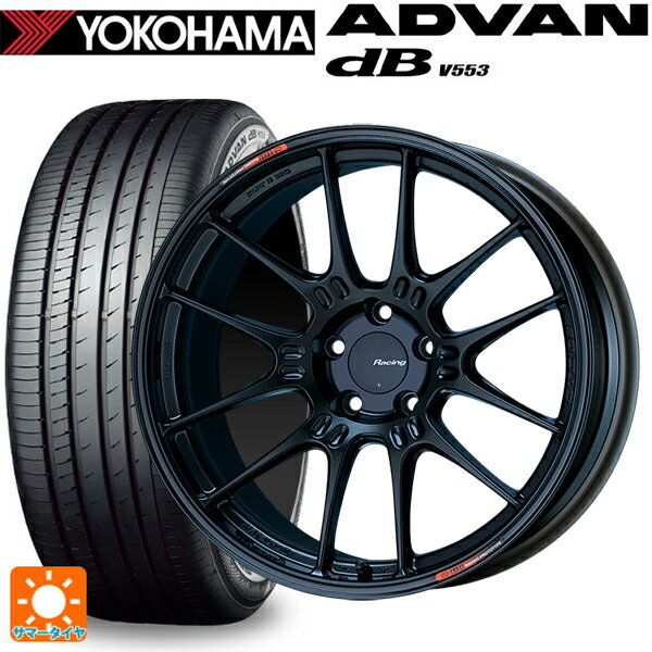 トヨタ プリウス(50系)用 225/40R18 92W XL ヨコハマ アドバンデシベル V553 正規品 エンケイ レーシング GTC02 マットブラック 新品サマータイヤホイール 4本セット