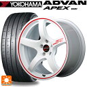 4/20限定 エントリーで最大100％ポイントバック235/50R18 101Y XL ヨコハマ アドバン アペックス V601 マルカサービス RMPレーシング R50 ホワイト/リムレッドライン 18-8.5J 国産車用 サマータイヤホイール4本セット