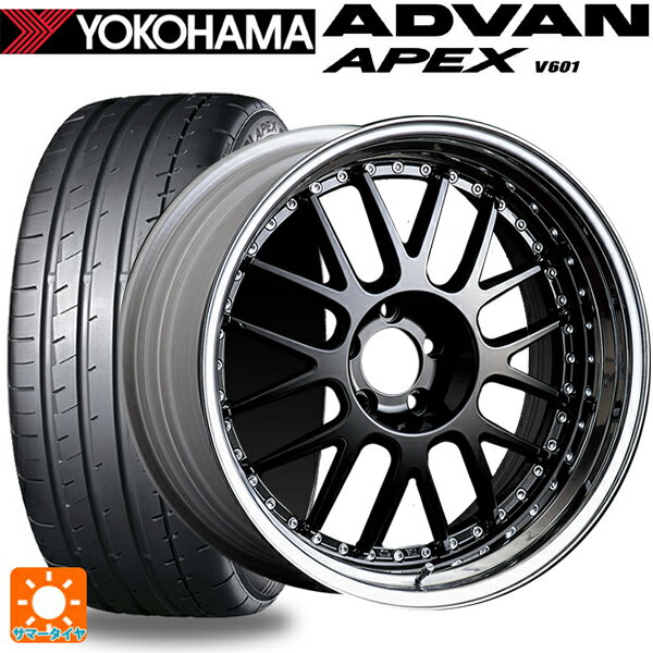 【6/22 20時〜 全品P5倍＆クーポン】225/35R19 88Y XL ヨコハマ アドバン アペックス V601 正規品 タナベ SSR プロフェッサー MS1 ブラック 19-8J 国産車用 サマータイヤホイール4本セット