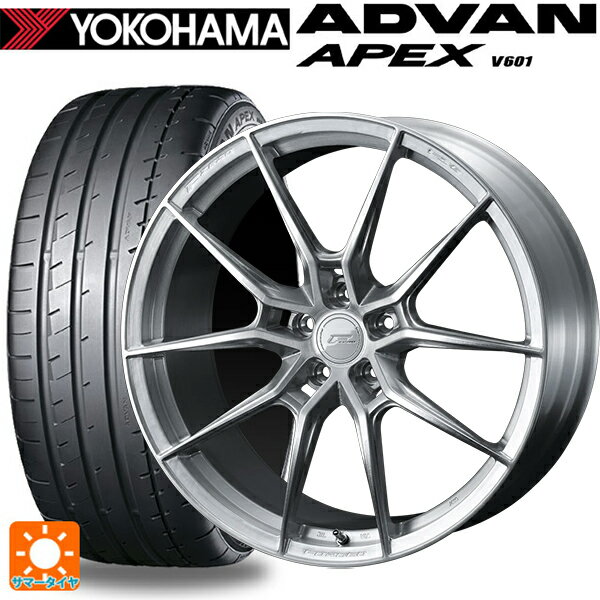 【6/22 20時〜 全品P5倍＆クーポン】225/40R18 92Y XL ヨコハマ アドバン アペックス V601 正規品 ウェッズ エフゼロ FZ-6 ブラッシュド 18-8.5J 国産車用 サマータイヤホイール4本セット