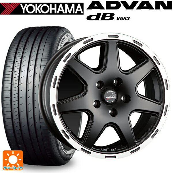 ジープ レネゲード 4xe(BV系)用 215/60R17 96H ヨコハマ アドバンデシベル V553 正規品 阿部商会 ラ・ストラーダ ティラードクロス マットブラックリムポリッシュ 新品サマータイヤホイール 4本セット