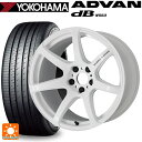 215/45R17 91W XL ヨコハマ アドバンデシベル V553 ワーク エモーション T7R WHT 17-7J 国産車用 サマータイヤホイール4本セット