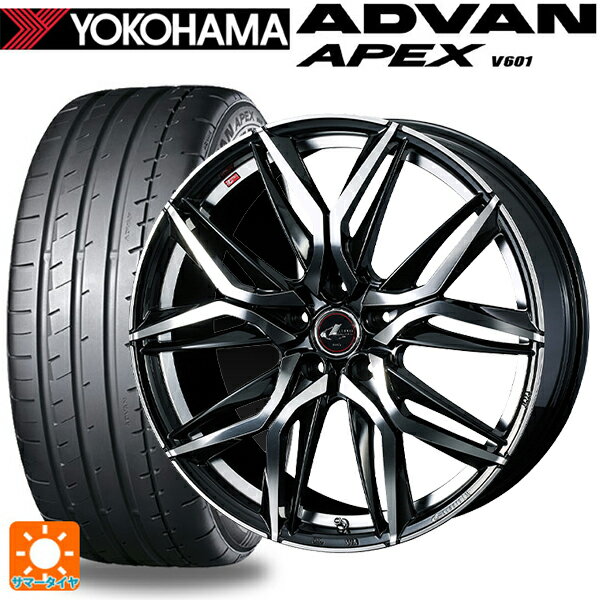 スバル レヴォーグ(VN系)用 225/45R18 95Y XL ヨコハマ アドバン アペックス V601 レオニス LM PBMC 新品サマータイヤホイール 4本セット