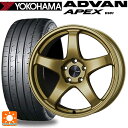 225/40R19 93Y XL ヨコハマ アドバン アペックス V601 エンケイ パフォーマンスライン PF05 GO 19-8J 国産車用 サマータイヤホイール4本セット