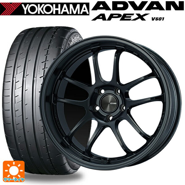 トヨタ GRカローラ(4BA-GZEA14H)用 245/40R18 97Y XL ヨコハマ アドバン アペックス V601 正規品 エンケイ パフォーマンスライン PF01 EVO マットブラック 新品サマータイヤホイール 4本セット