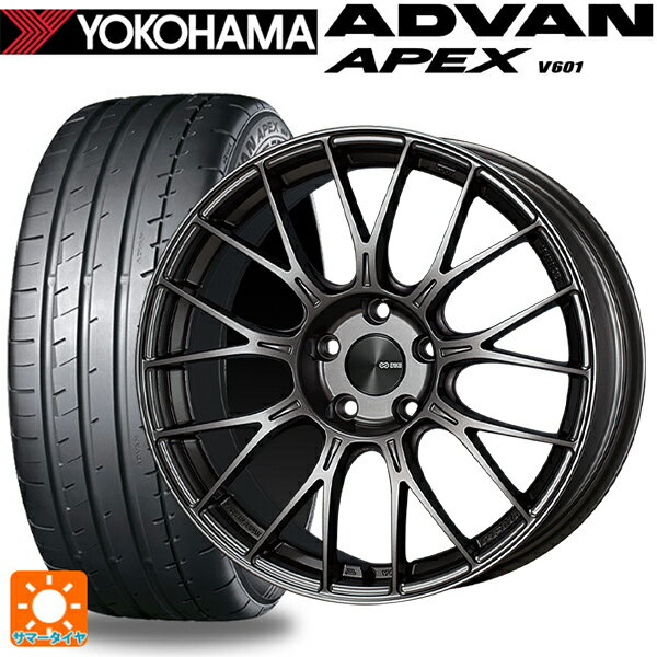 225/35R19 88Y XL ヨコハマ アドバン アペックス V601 正規品 エンケイ パフォーマンスライン PFM1 ダークシルバー 19-8J 国産車用 サマータイヤホイール4本セット