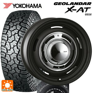 スズキ ジムニーシエラ(74系)用 2024年製 225/75R16 103/100Q ヨコハマ ジオランダー X-AT G016 ホワイトレター ディーン クロスカントリー マットブラック 新品サマータイヤホイール 5本セット