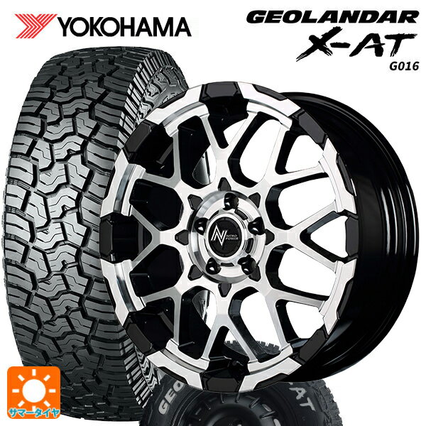 ミツビシ デリカD5(3DA系)用 225/70R16 103S ヨコハマ ジオランダー X-AT G016 ホワイトレター 正規品 エムアイディー ナイトロパワー M28バレットエス ブラック/ミラーカット 新品サマータイヤホイール 4本セット