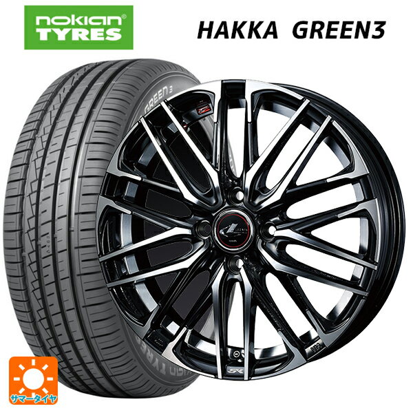 【6/22 20時〜 全品P5倍＆クーポン】165/70R14 81T ノキアン ハッカ グリーン3 ウェッズ レオニス SK PBMC 14-5.5J 国産車用 サマータイヤホイール4本セット