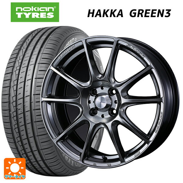 【6/11 1:59迄 全品ポイント5倍】195/55R15 89V XL ノキアン ハッカ グリーン3 ウェッズ ウェッズスポーツ SA25R PSB 15-6J 国産車用 サマータイヤホイール4本セット