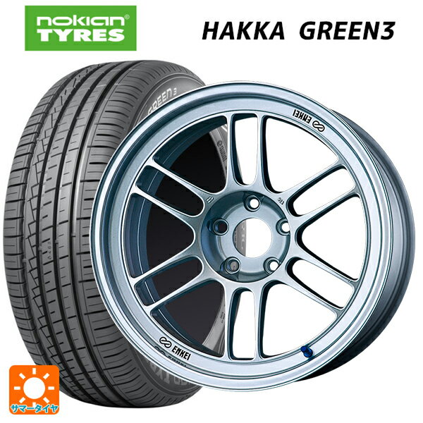 【6/22 20時〜 全品P5倍＆クーポン】215/60R16 99V XL ノキアン ハッカ グリーン3 エンケイ レーシング RPF1 シルバー 16-7J 国産車用 サマータイヤホイール4本セット