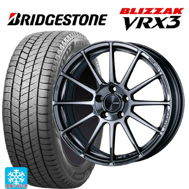 2025年製 235/45R18 94Q ブリヂストン ブリザック VRX3 正規品 # エンケイ パフォーマンスライン PF03 SBK 18-7.5J 国産車用 スタッドレスタイヤホイール4本セット