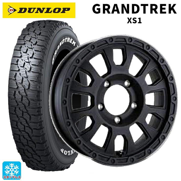 【6/11 1:59迄 全品ポイント5倍】スズキ ジムニーシエラ(74系)用 215/70R16 100/97N ダンロップ グラントレックXS1 ホワイトレター 阿部商会 ラ・ストラーダ アベンチュラ WB 新品スタッドレスタイヤホイール 5本セット