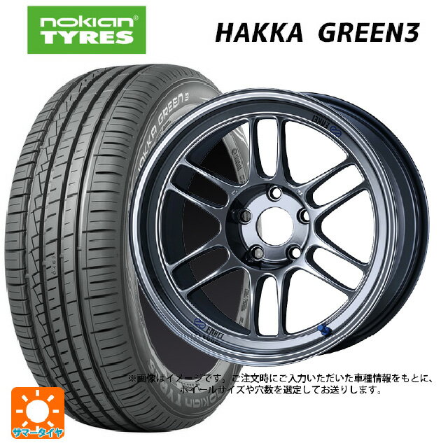 【6/22 20時〜 全品P5倍＆クーポン】195/55R15 89V XL ノキアン ハッカ グリーン3 エンケイ レーシング RPF1 SBC 15-7J 国産車用 サマータイヤホイール4本セット