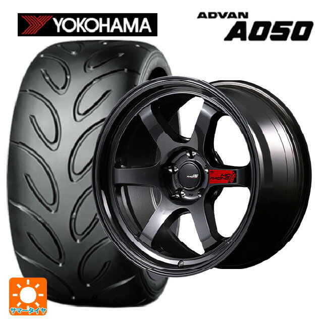 225/40R18 88W ヨコハマ アドバン A050 コンパウンド M 正規品 エムアイディー MIDレーシング R06 # クリスタルブラック 18-8.5J 国産車用 サマータイヤホイール4本セット