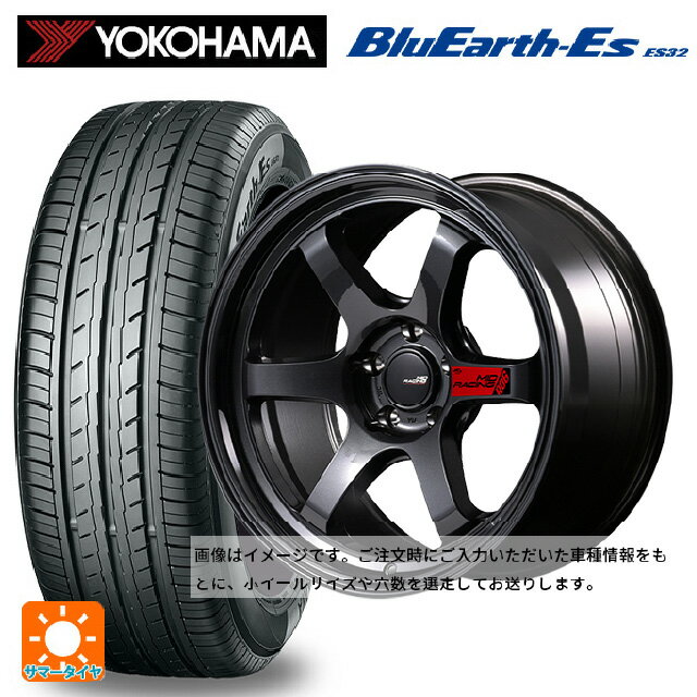 【6/15〜16限定 全品P5倍＆クーポン】165/55R15 75V ヨコハマ ブルーアースEs ES32 # エムアイディー MIDレーシング R06 クリスタルブラック 15-5J 国産車用 サマータイヤホイール4本セット