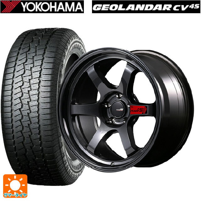 235/65R18 106V ヨコハマ ジオランダー CV G058 正規品 エムアイディー MIDレーシング R06 # クリスタルブラック 18-7.5J 国産車用 サマータイヤホイール4本セットのサムネイル