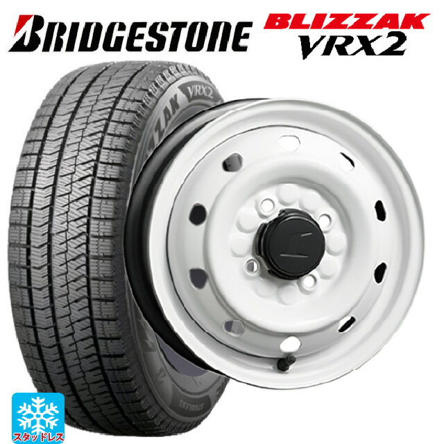 145/80R12 74Q ブリヂストン ブリザック VRX2 正規品 トピー M74 ホワイト（スチール） 12-3.5J 国産車用 スタッドレスタイヤホイール4本セット