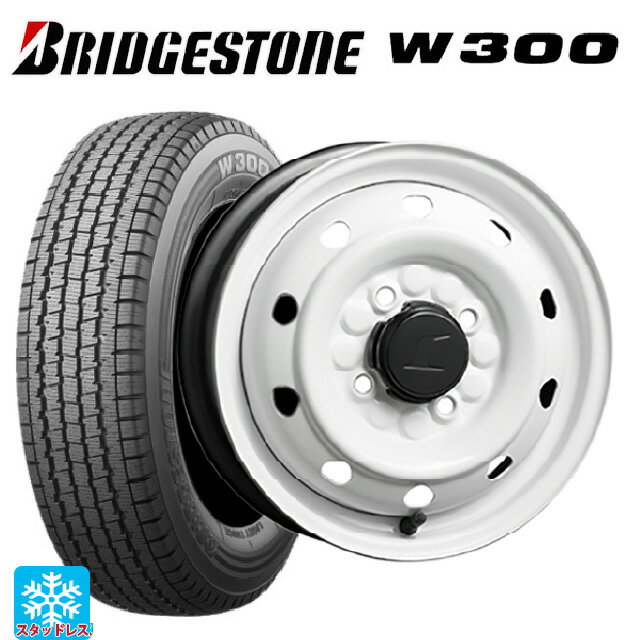 【5/27 1:59迄 最大3万円OFFクーポン】2024年製 145/80R12 80/78N ブリヂストン W300 正規品 トピー M74 ホワイト（スチール） 12-3.5J 国産車用 スタッドレスタイヤホイール4本セット