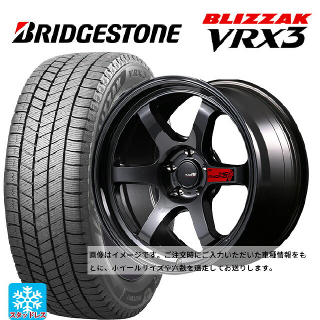 2024年製 165/55R15 75Q ブリヂストン ブリザック VRX3 正規品 エムアイディー MIDレーシング R06 クリスタルブラック 15-5J 国産車用 スタッドレスタイヤホイール4本セット