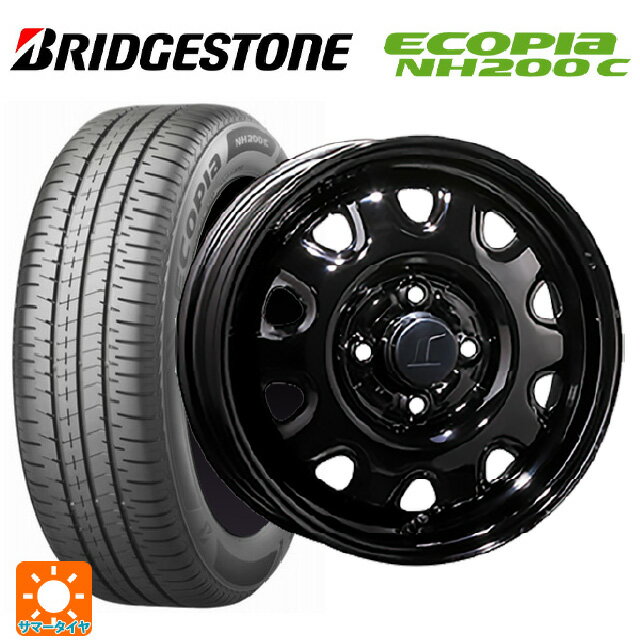 【6/22 20時〜 全品P5倍＆クーポン】165/55R14 72V ブリヂストン エコピア NH200C 正規品 トピー M73 ブラック（スチール） 14-4.5J 国産車用 サマータイヤホイール4本セット