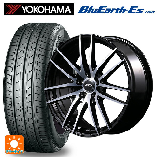 【6/15〜16限定 全品P5倍＆クーポン】195/65R15 91S ヨコハマ ブルーアースEs ES32 # エムアイディー MIDホイール RX14 ブラックポリッシュ 15-6J 国産車用 サマータイヤホイール4本セット