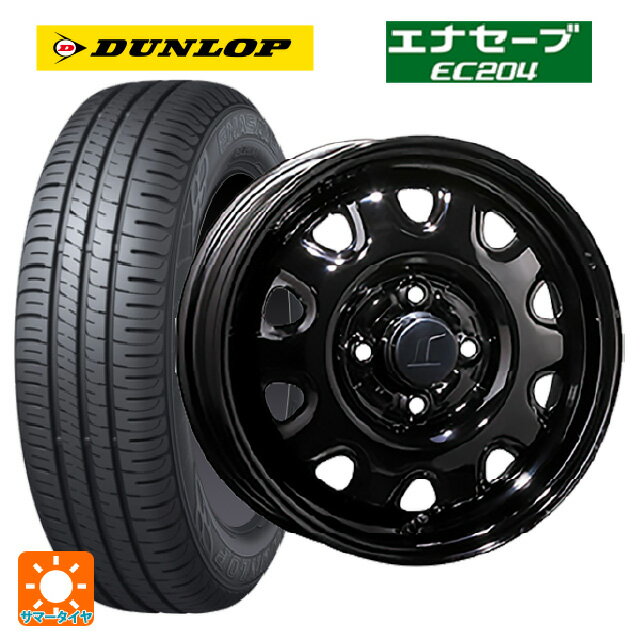 165/55R14 72V ダンロップ エナセーブEC204 トピー M73 ブラック（スチール） 14-4.5J 国産車用 サマータイヤホイール4本セット