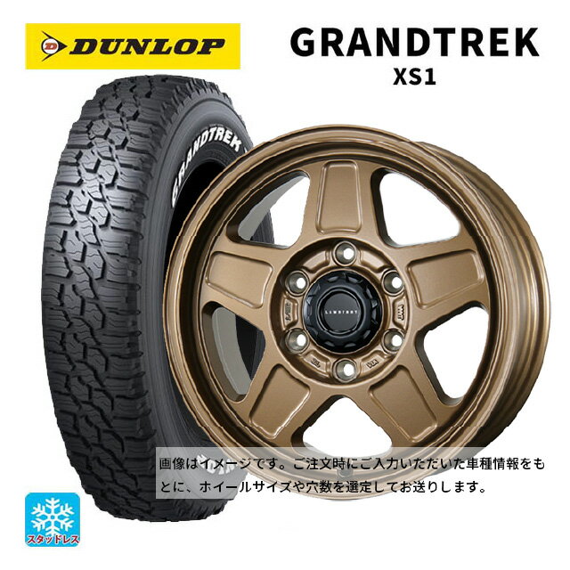 185/85R16 105/103L ダンロップ グラントレックXS1 ホワイトレター # トピー ランドフット GWD M/G 16-5.5J 国産車用 スタッドレスタイヤホイール4本セット